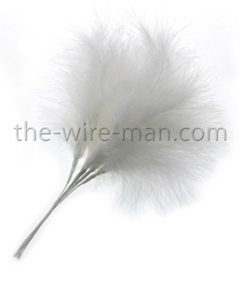 Veren Op Draad 25 cm 6 st Wit
