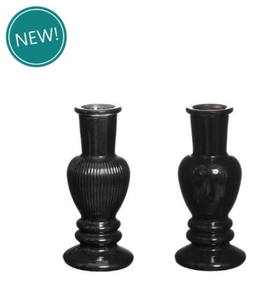Gekleurde Glazen Vaasjes Venice Zwart