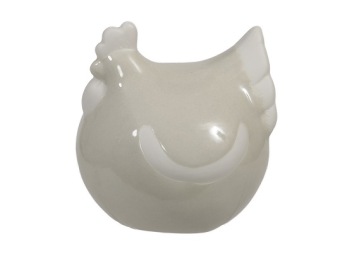 Porcelein kip beige 7x8 cm