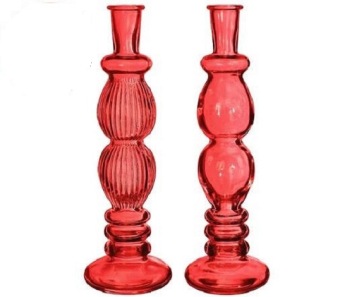 Gekleurde Glazen Fles Florence Rood