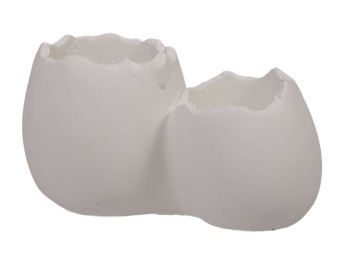 Cement Plantenpot Ei Wit