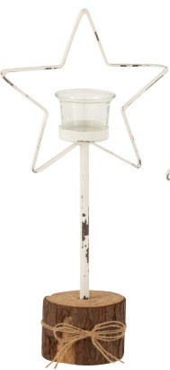 Theelichthouder op voet Ster