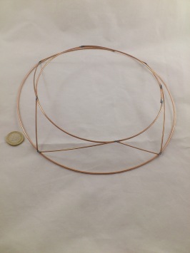 Frame koper Dubbele Kransring 30 cm met opstaande rand