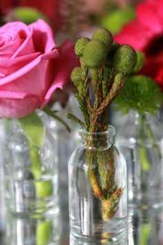 Table vase mini bouteille H 6 cm D 3 cm