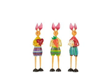 Tafeldecoratie Haas met Wortel metaal 25 cm