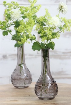 Bouteille en verre coloré paris gris Ø7,5 h.15,8 cm