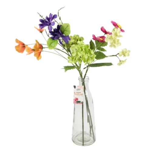 Kunstbloemen In Vaas 55 cm