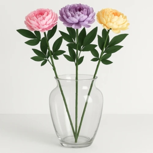 Kunstbloem Pioen Roze